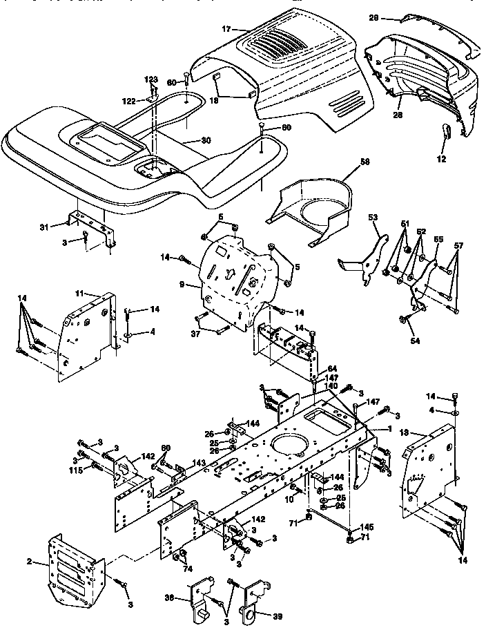 Craftsman 917258551 chassis and enclosures diagram