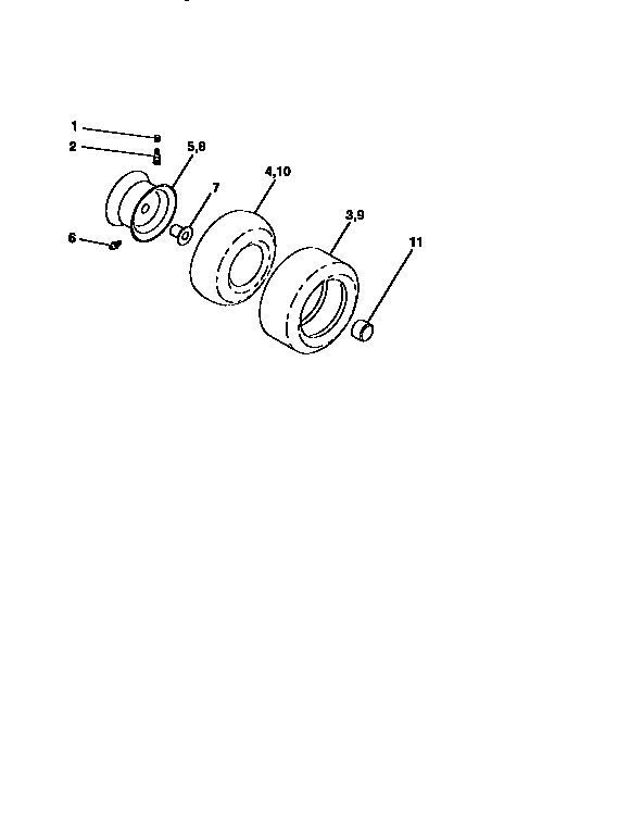 Craftsman 917258551 wheels and tires diagram