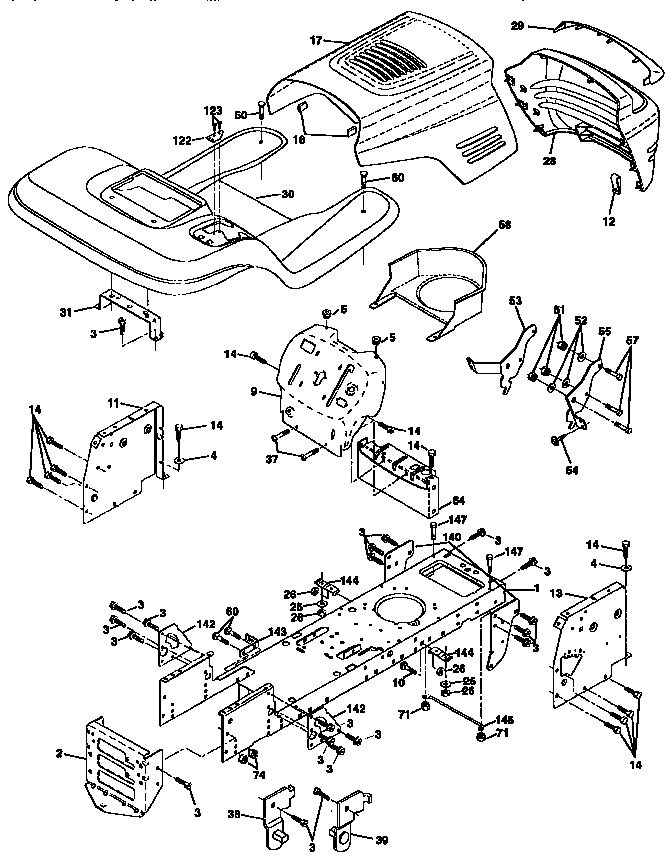 Craftsman 917258561 chassis and enclosures diagram