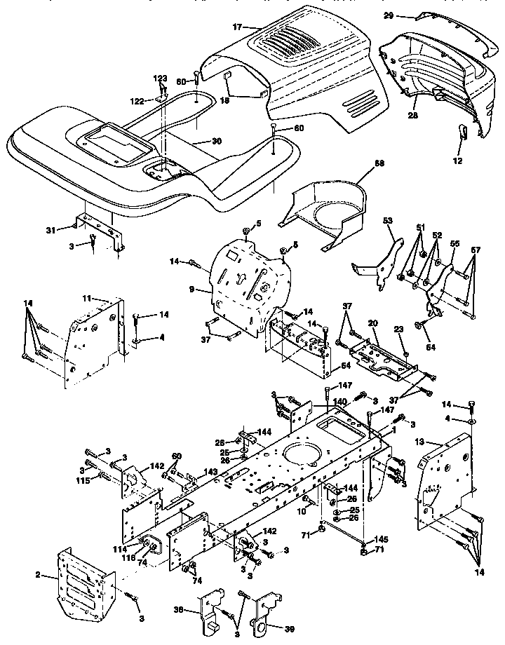 Craftsman 917259160 chassis and enclosures diagram