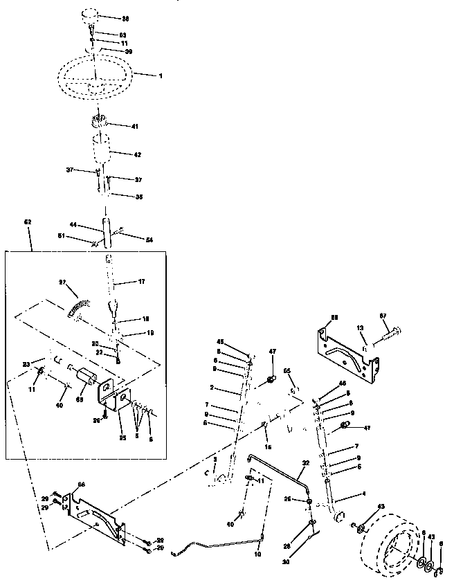 Craftsman 917259160 steering assembly diagram