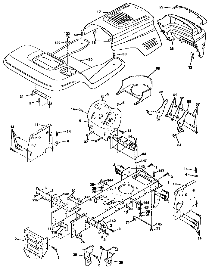 Craftsman 917259540 chassis and enclosures diagram