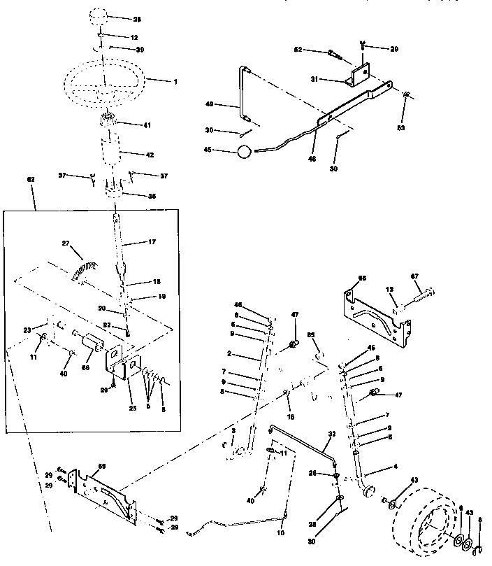 Craftsman 917259590 steering assembly diagram