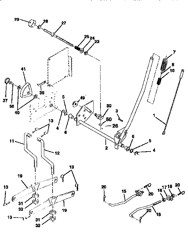 Craftsman 917259590 mower lift diagram
