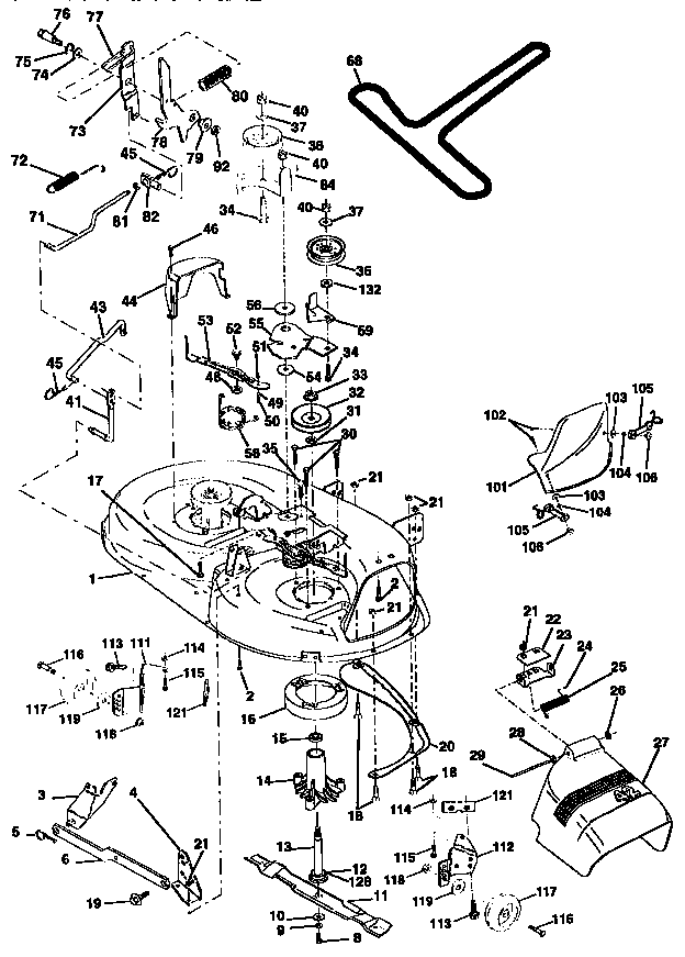 Craftsman 917259590 mower deck diagram