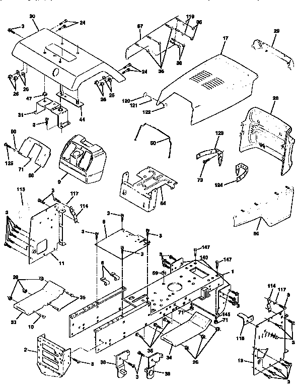 Craftsman 917259580 chassis and enclosures diagram