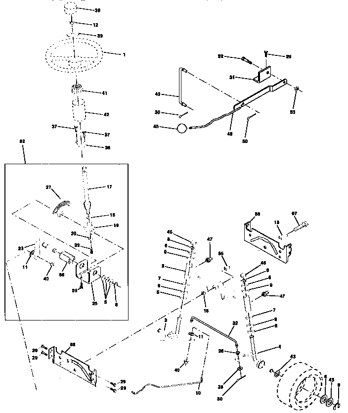 Craftsman 917259580 steering assembly diagram