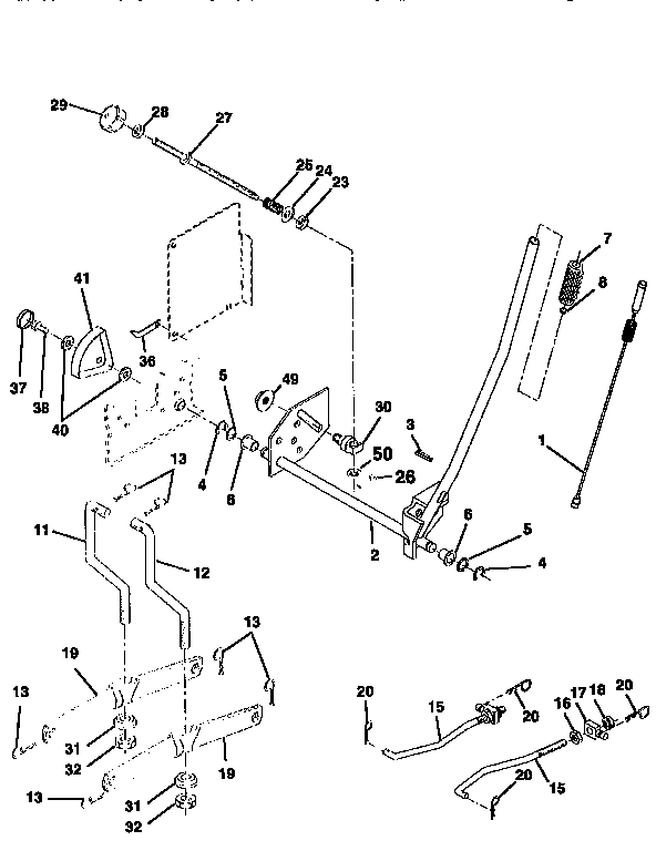 Craftsman 917259580 mower lift diagram