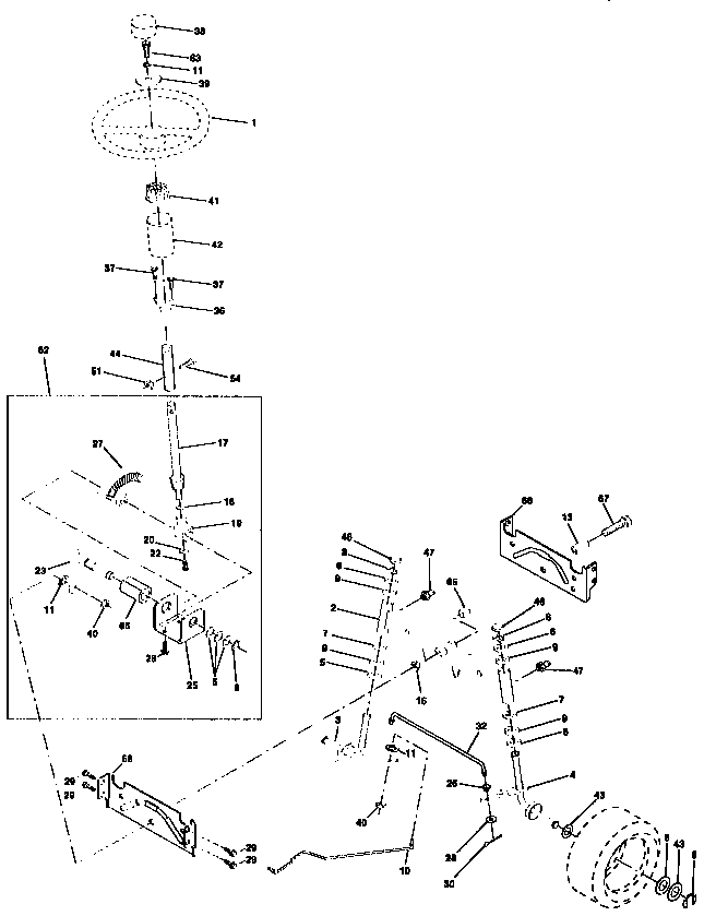 Craftsman 917259560 steering assembly diagram