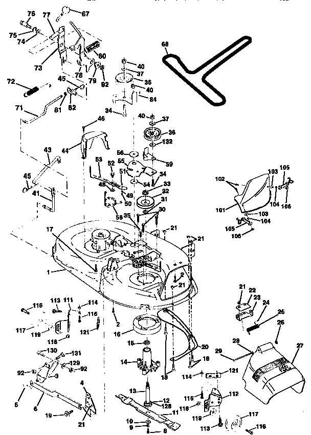 Craftsman 917259560 mower deck diagram