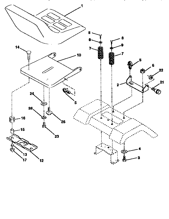 Craftsman 917259560 seat assembly diagram