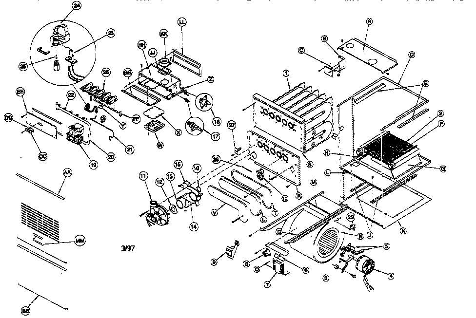 ICP GNK125N20A1 unit parts diagram