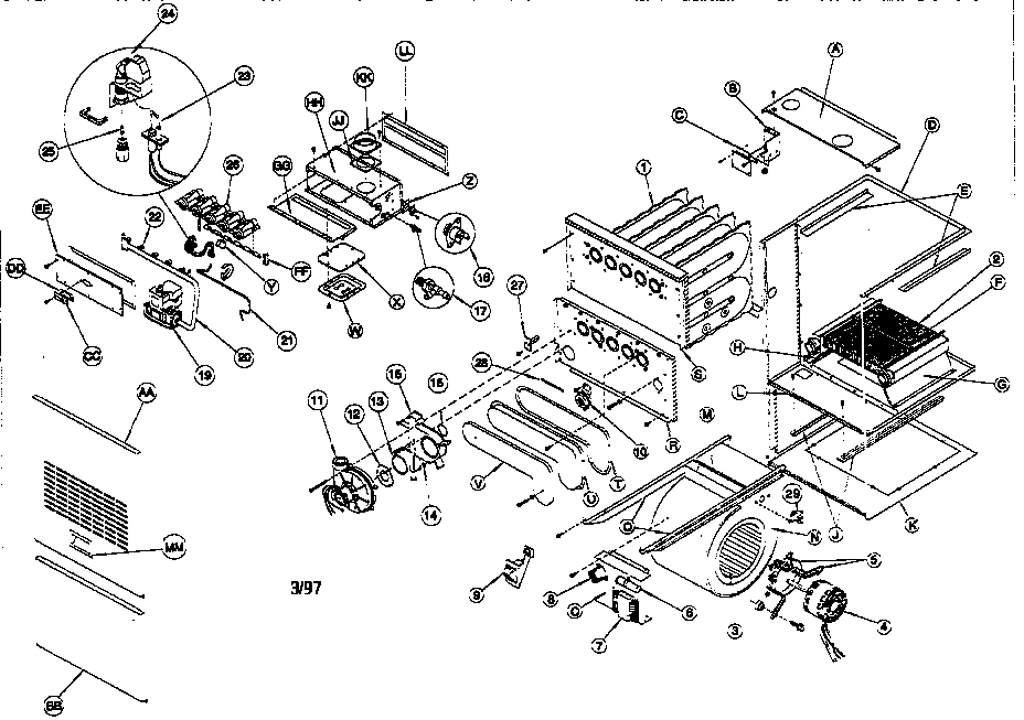 ICP NTGM075EGA1 unit parts diagram
