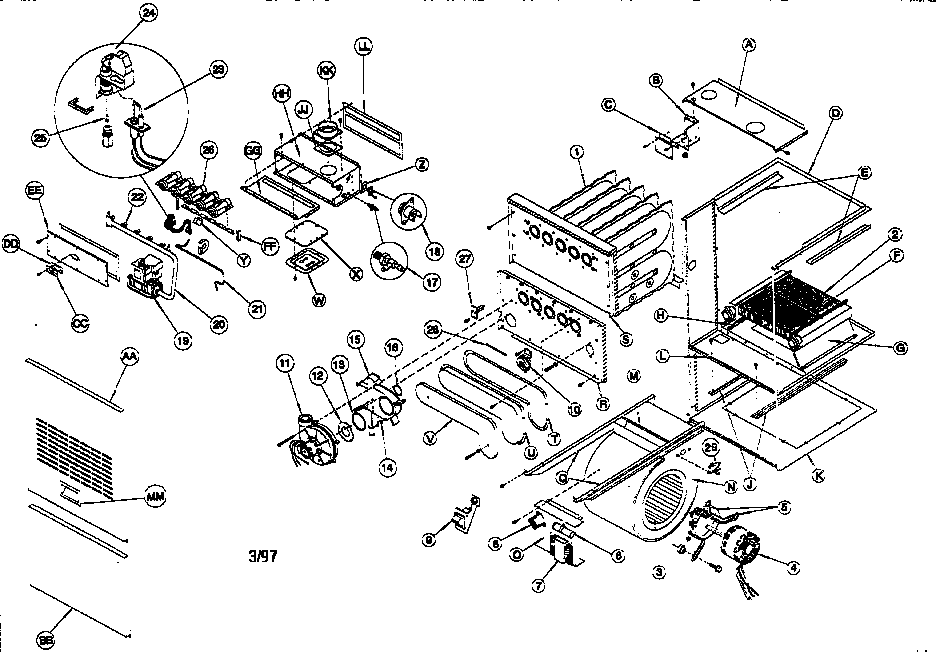 ICP NTGM100EHA1 unit parts diagram