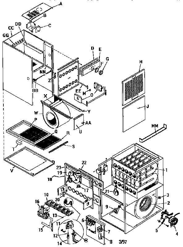 ICP NTN5050BFC1 unit parts diagram