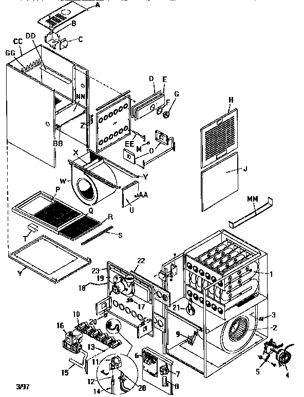 ICP NTN5125BKC1 unit parts diagram