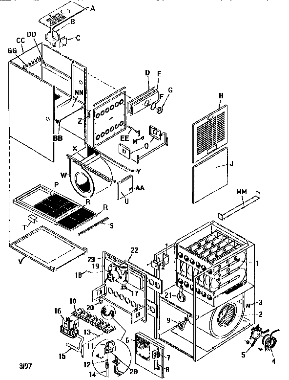 ICP NTC5100BFE1 unit parts diagram