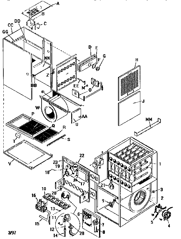 ICP NTC5050BFE1 unit parts diagram