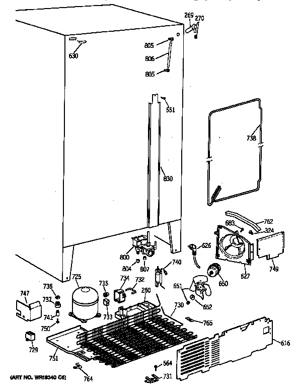 GE TFX20JRXDAA unit parts diagram