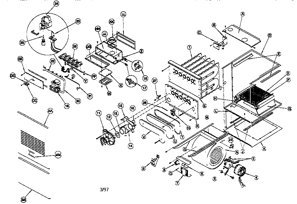 ICP GNK100N16A1 unit parts diagram