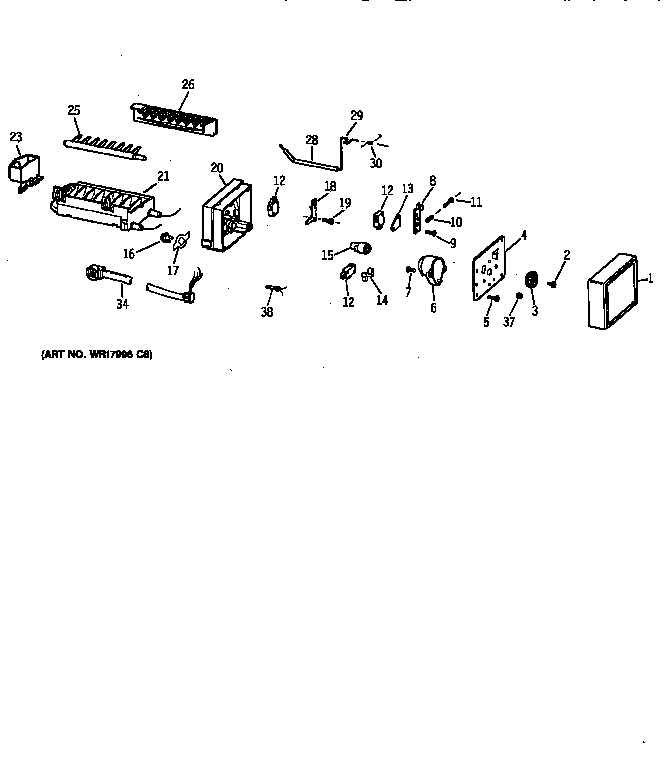 GE TFX22JWXDWW icemaker wr30x0318 diagram