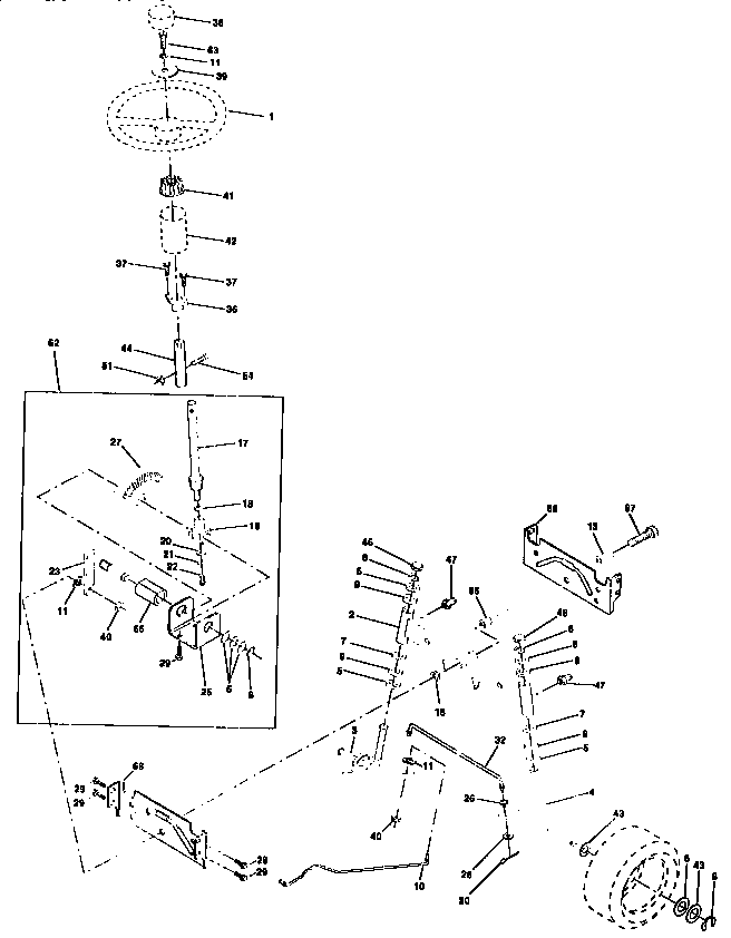 Western Auto AYP9149A79 steering assembly diagram