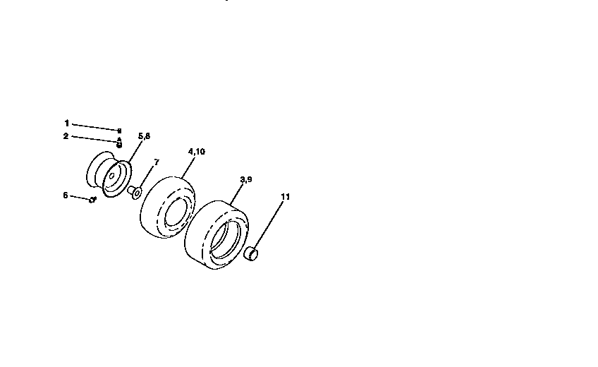 Western Auto AYP9149A79 wheels and tires diagram