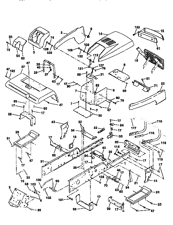Western Auto AYP8228A79 chassis and enclosures diagram