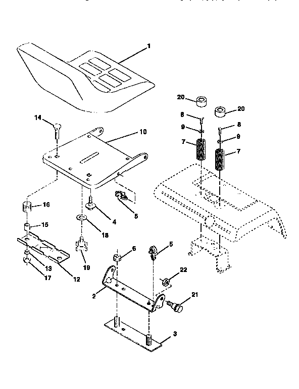 Western Auto AYP8228A79 seat assembly diagram