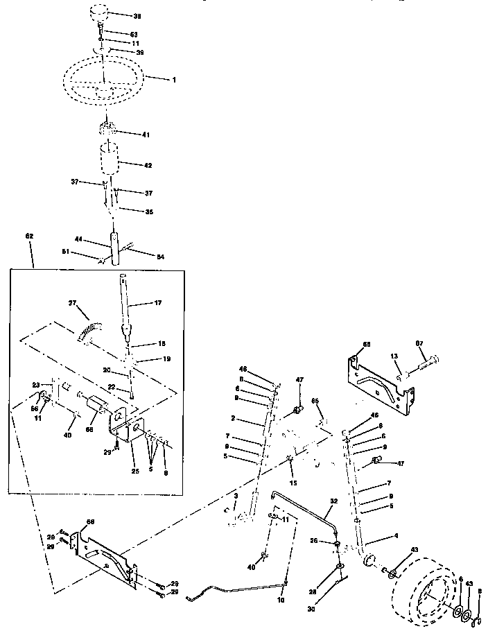 Western Auto AYP8186A79 steering assembly diagram