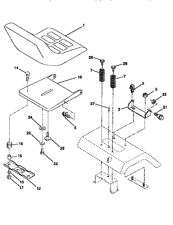 Western Auto AYP8186A79 seat assembly diagram