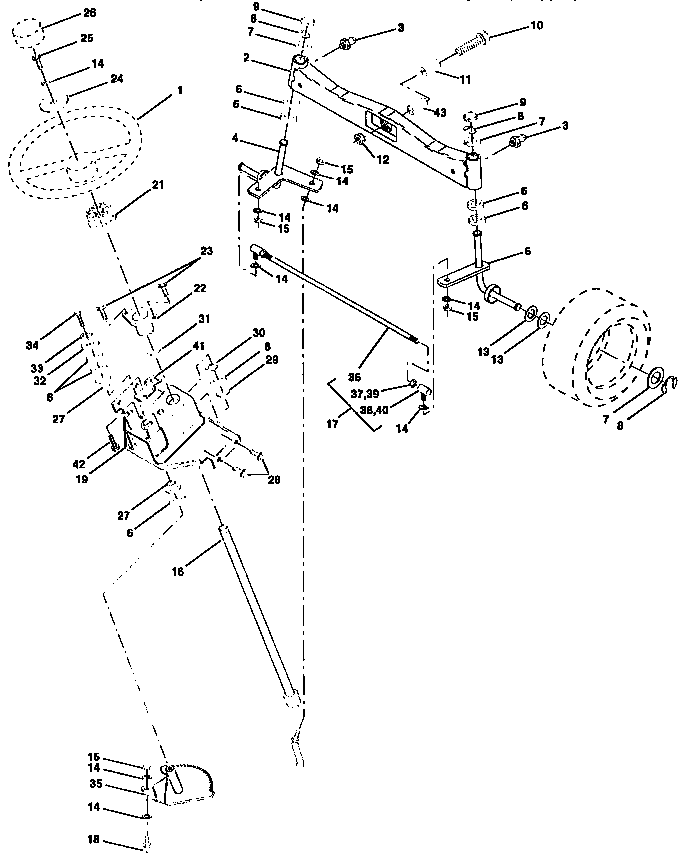 Western Auto AYP8209A79 steering assembly diagram