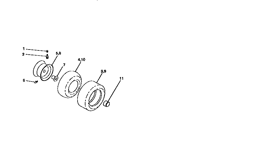 Western Auto AYP8209A79 wheels and tires diagram