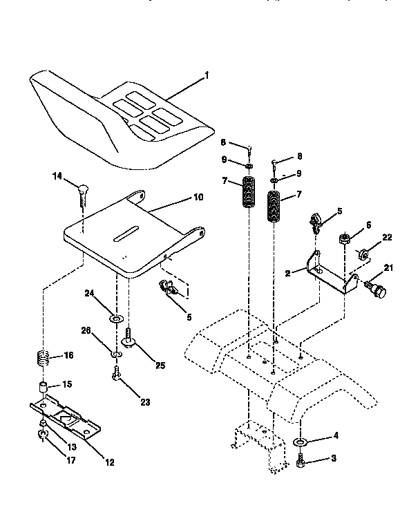 Western Auto 7157A79 seat assembly diagram