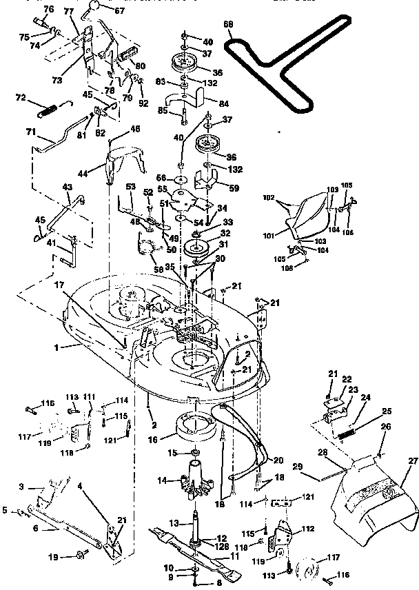 Western Auto 7157A79 mower deck diagram