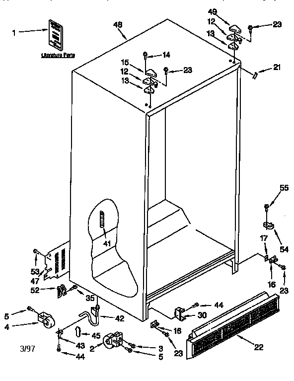 Kenmore 1069557985 cabinet diagram