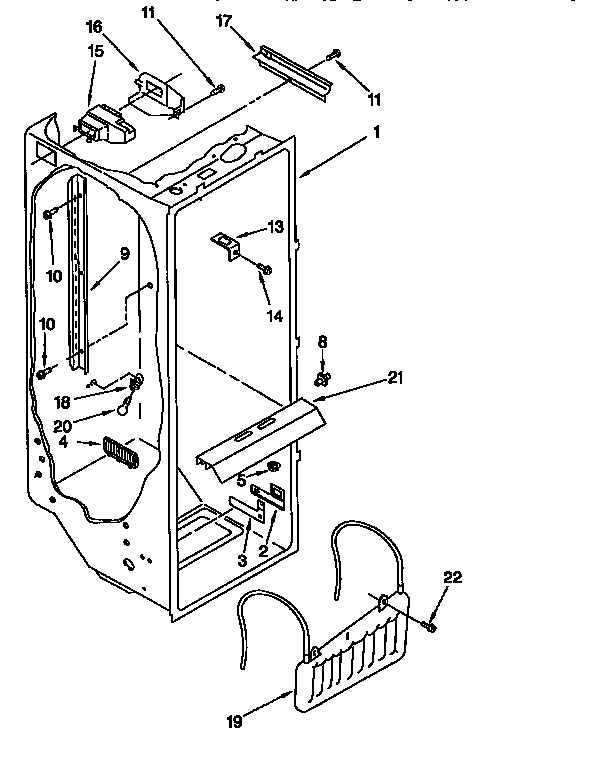 Kenmore 1069557985 refrigerator liner diagram