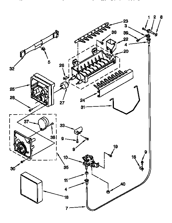 Kenmore 1069557985 icemaker diagram