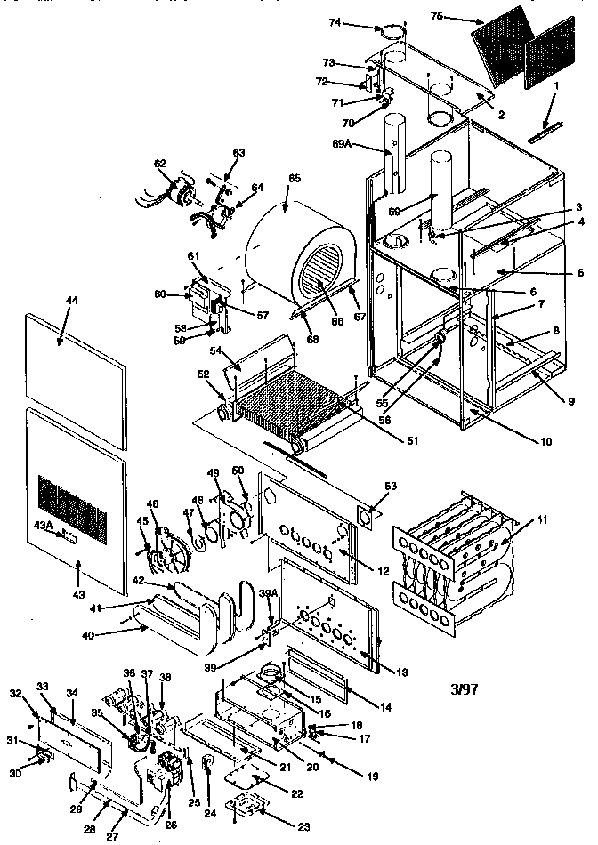 ICP NCGM125EKA1(LP) unit parts diagram