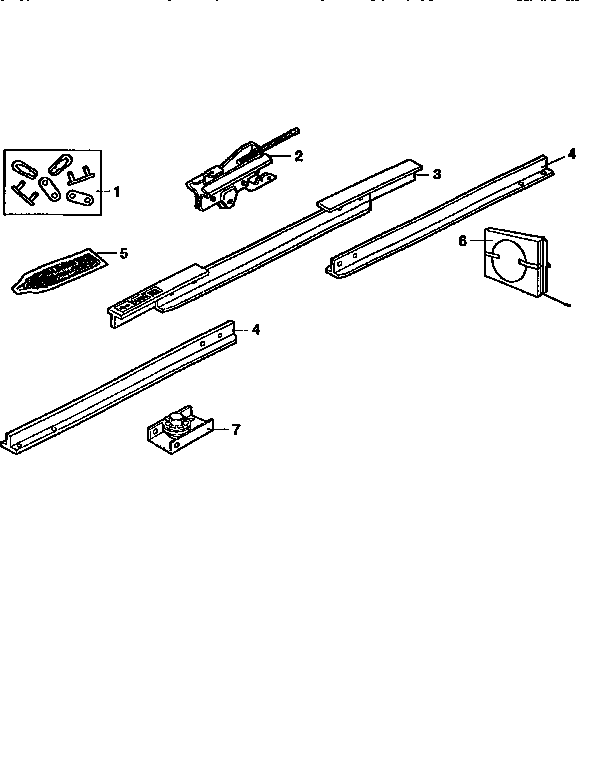 Craftsman 13953661SRT1 rail assembly diagram