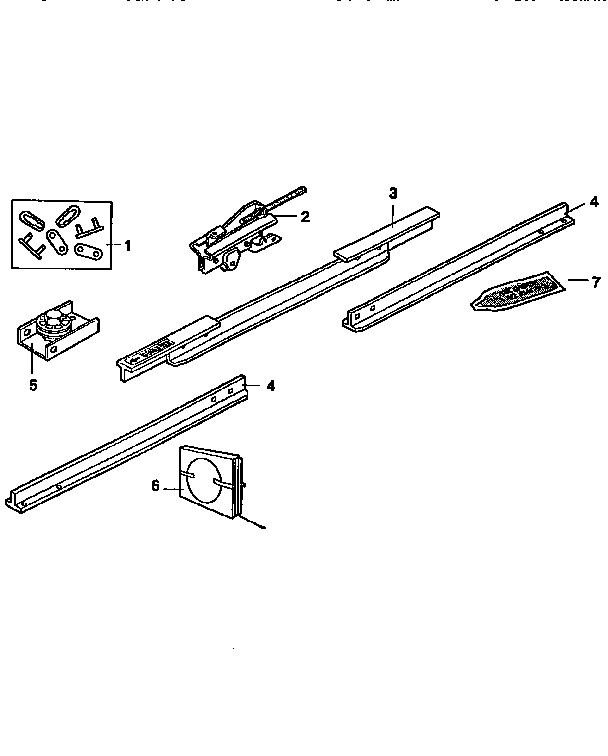 Craftsman 13953675SRT rail assembly diagram