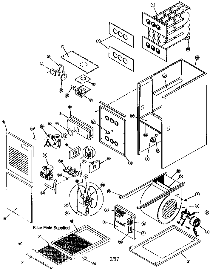 ICP GUJ125N20C1 unit parts diagram