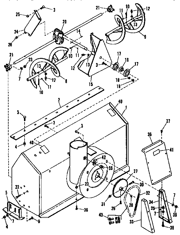 Craftsman 842242560 auger assembly diagram