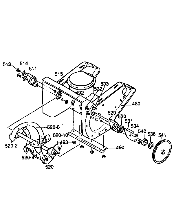 Craftsman 536886770 auger housing assembly diagram