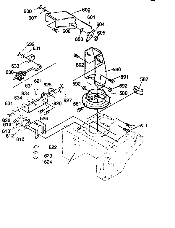 Craftsman 536886770 discharge chute assembly diagram