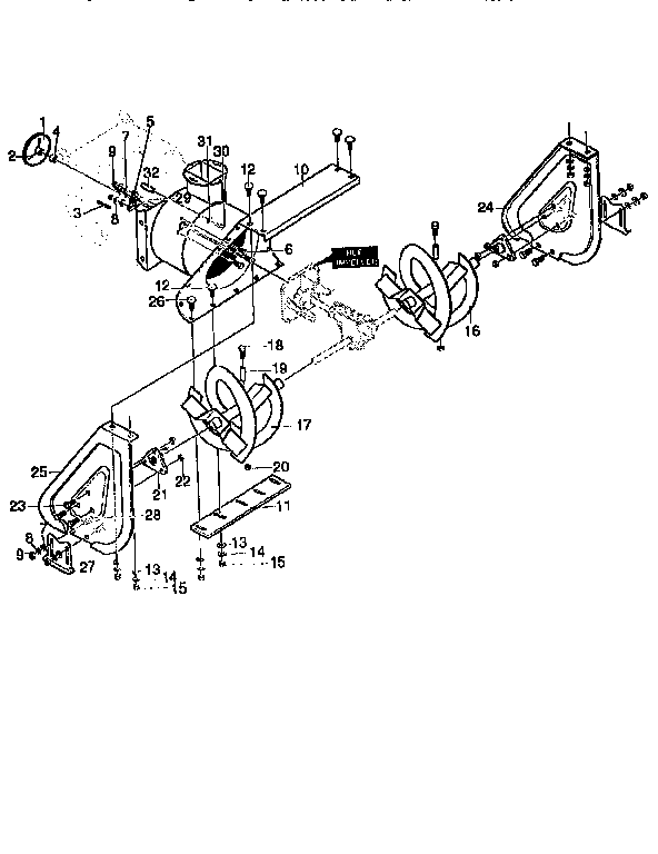Craftsman 536886110 auger housing diagram