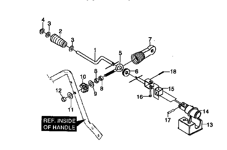 Craftsman 536886110 chute control rod diagram