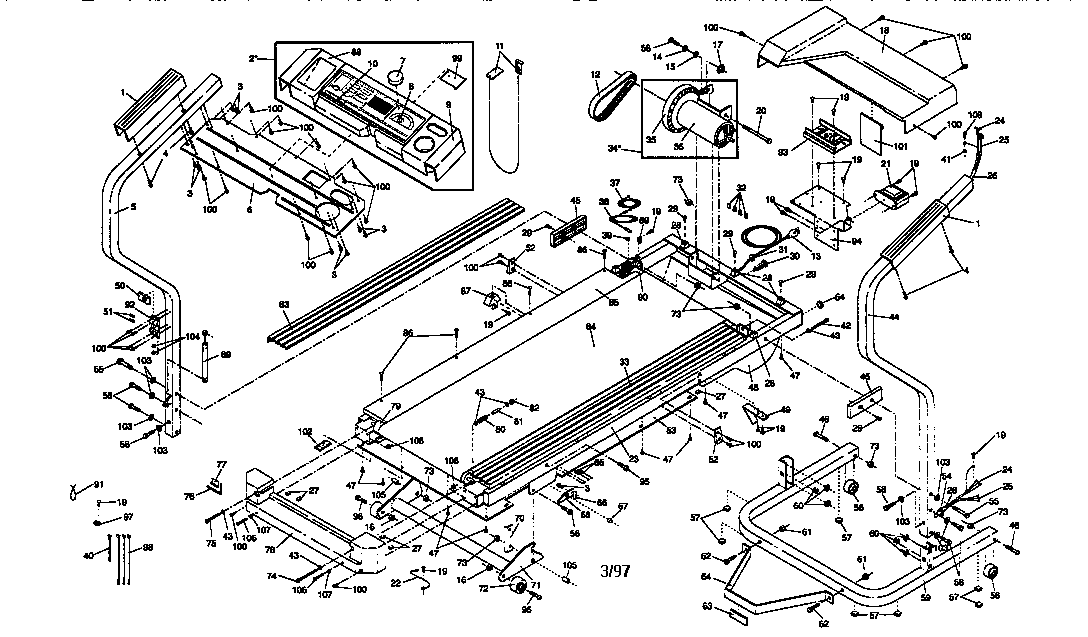 Weslo WLTL84561 unit parts diagram