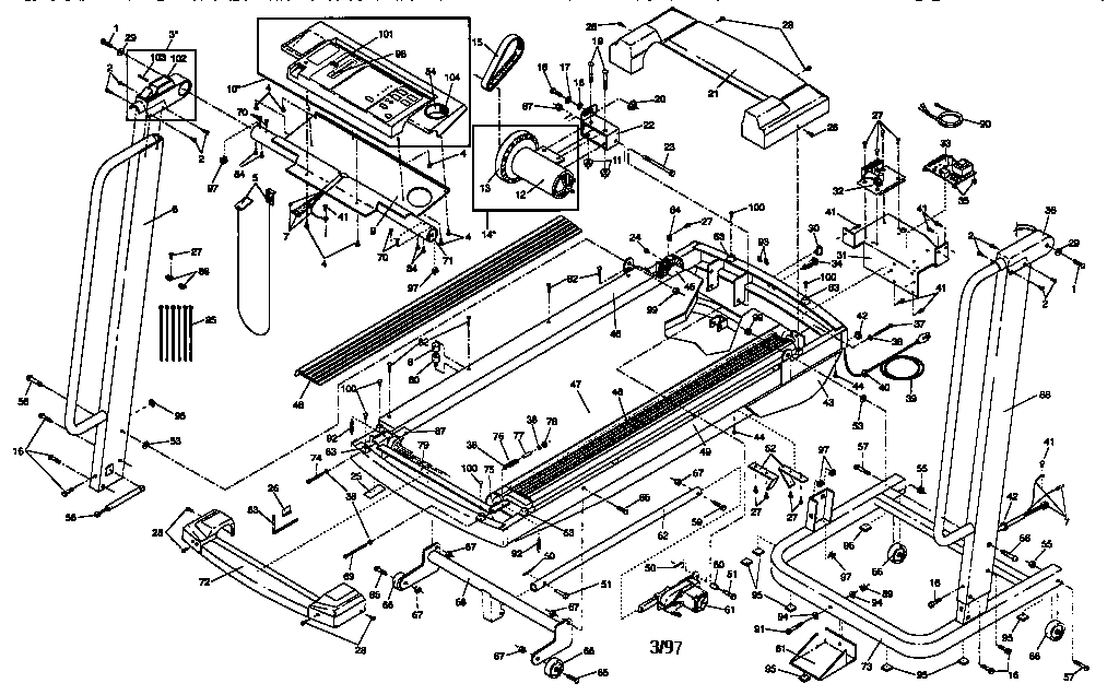 Proform PFTL72562 unit parts diagram