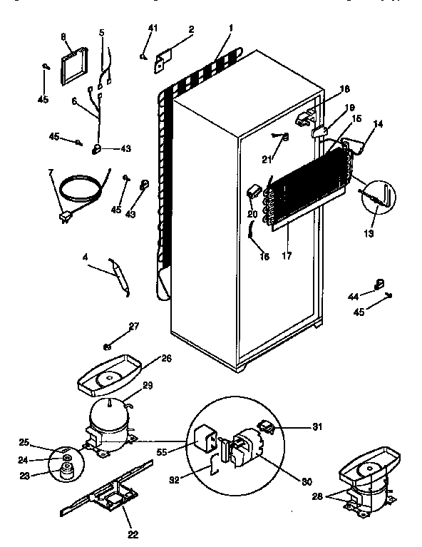 Kenmore 2539363001 unit parts diagram
